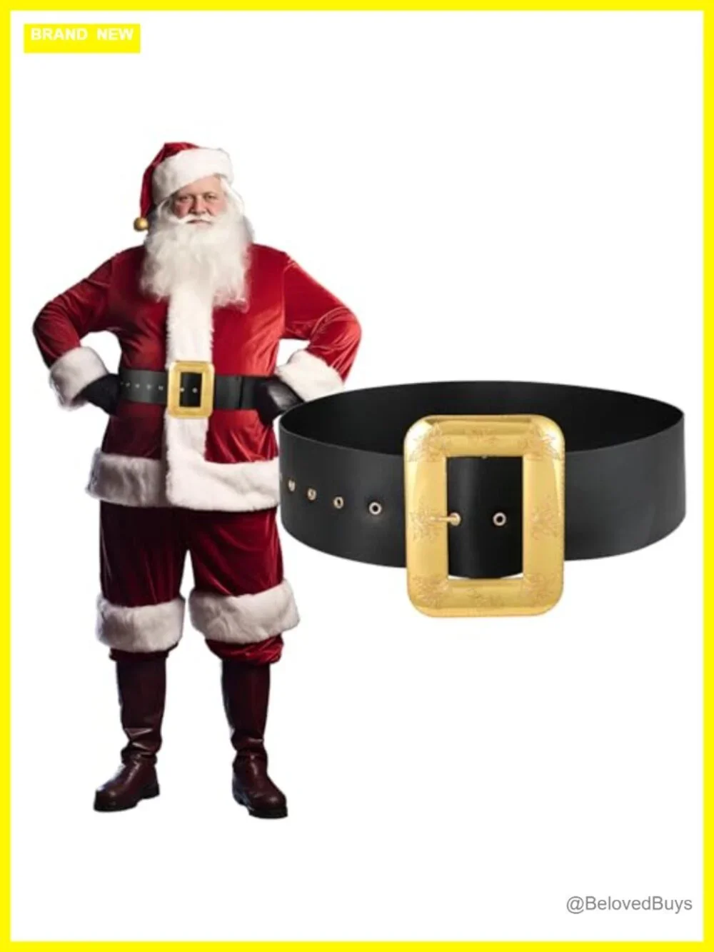 Women Novelty Cosplay Wide Faux Leather Belt with Holly Engraved Gold Buckle